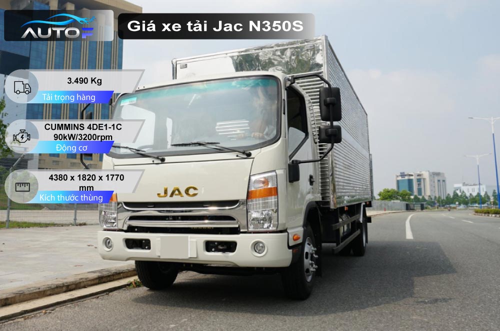 Jac N350S (3.49 tấn - 4.3 mét): Giá bán, thông số và khuyến mãi