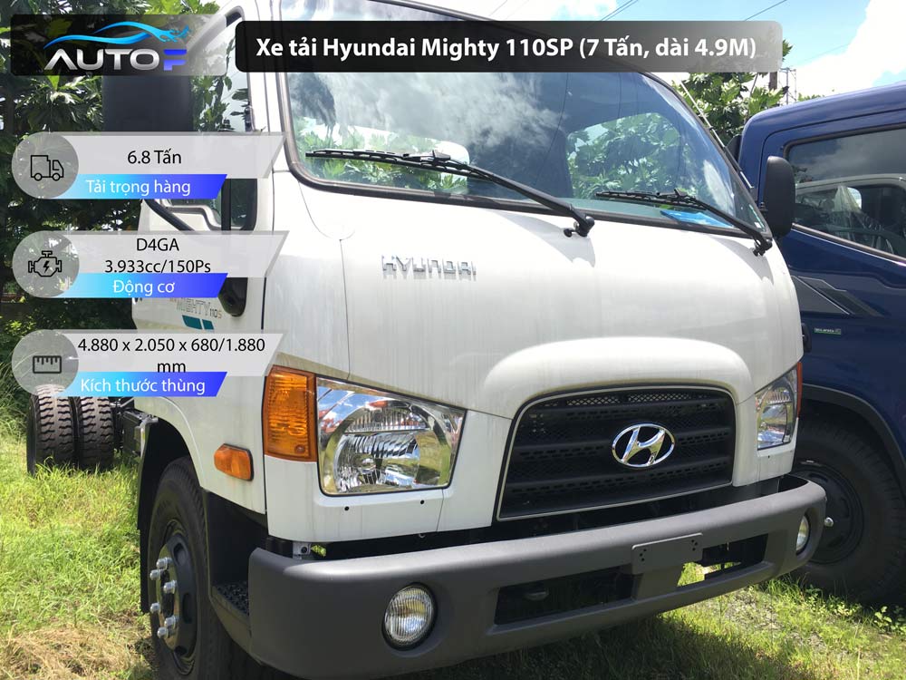 Xe tải Hyundai Mighty 110SP (7T, thùng dài 4.9m)